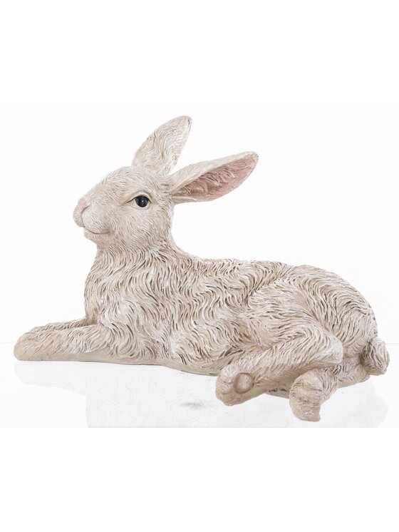 MIAhome MIAhome Figurka królik 21x34x22 cm PELUCHE leżący Biały