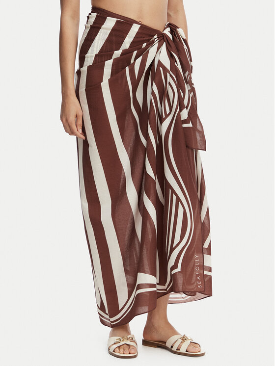 Seafolly Pareo Coastline 55539-SG Hnedá