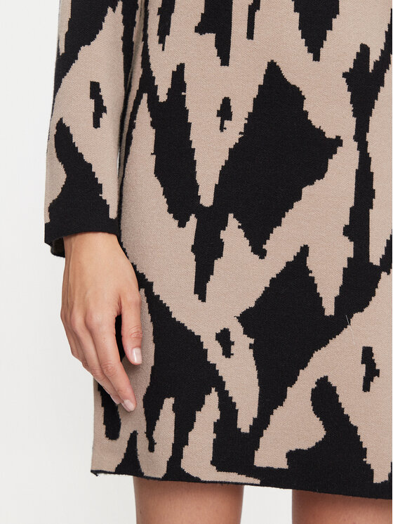 Vero Moda Vero Moda Kootud kleit Gold New Art 10311362 Beež Loose Fit