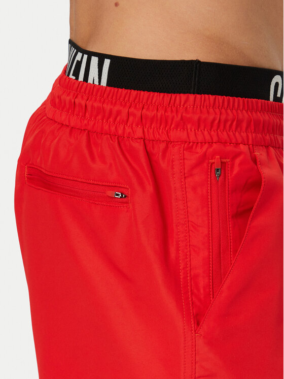 Calvin Klein Swimwear Calvin Klein Swimwear Plavecké šortky LV00N61015 Tmavo červená Regular Fit