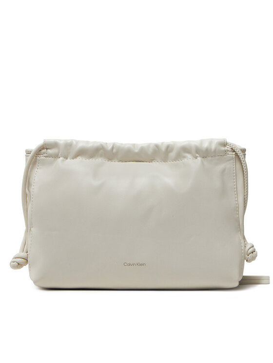 Geantă Calvin Klein Jeans Drawstring Crossbody26 LV04K3060G Écru