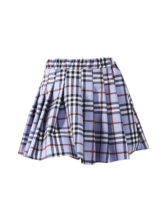7MORE7 7MORE7 Spódnica Checkered skirt 77 damskie Niebieski Standard Fit