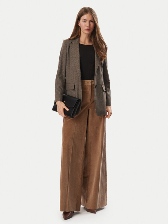 Marella Marella Medžiaginės kelnės Etre 2623136062 Šviesiai ruda Wide Leg
