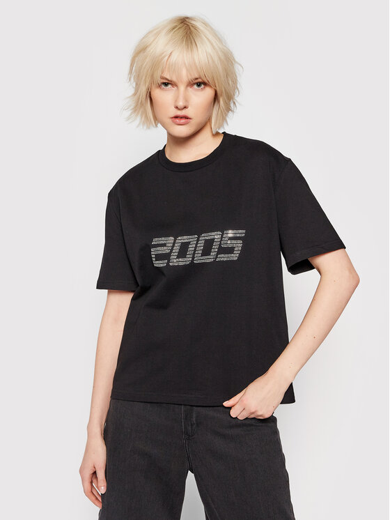 2005 2005 Tricou Unisex Signature Tee Negru Relaxed Fit