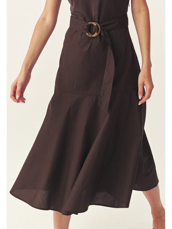 TATUUM TATUUM Úpletové šaty AKOR Hnědá Flare Fit
