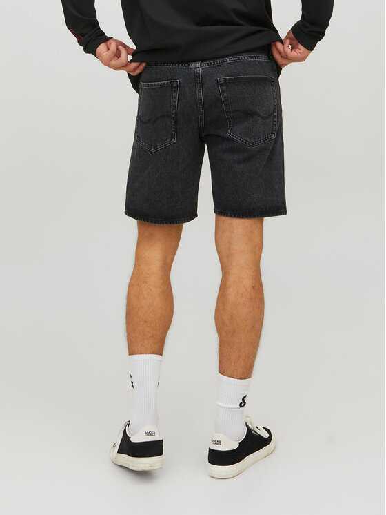 Pantaloncini di jeans 12223607 Nero Relaxed Fit