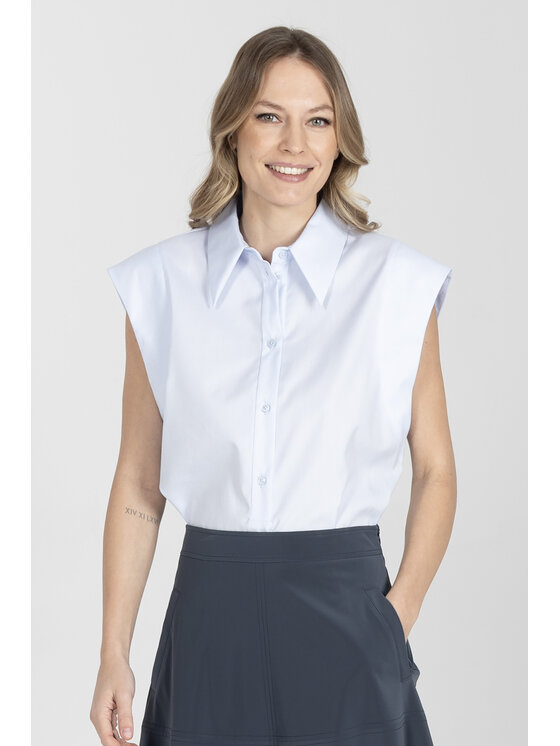 Deni Cler Milano Deni Cler Milano Top W-DC-0016-F2-E2-51-1 Niebieski Regular Fit