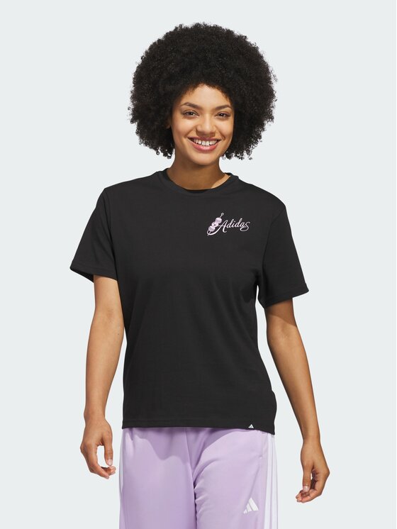 adidas adidas T-Shirt MIND BODY & SPIRIT(S) GRAPHIC Czarny Regular Fit