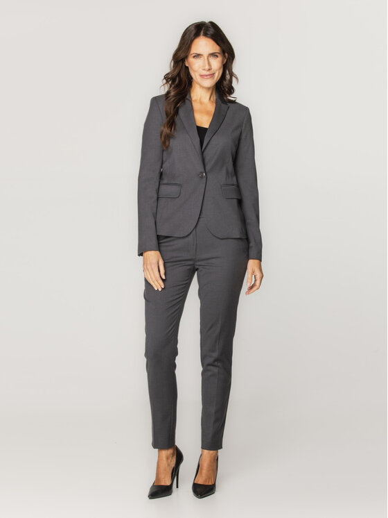 Willsoor Willsoor Spodnie damskie 67630 Szary Tapered Leg