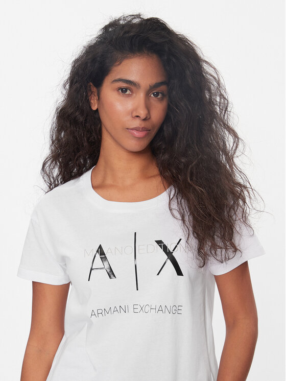 Armani Exchange Armani Exchange Tričko 3DYT36 YJ3RZ 1000 Biela Regular Fit