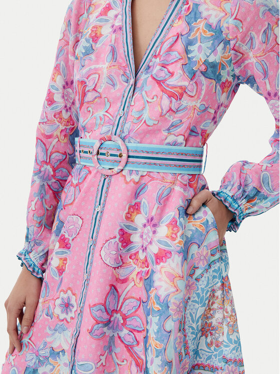 Hale Bob Hale Bob Літня сукня with linen 4ZCA612A Рожевий Regular Fit