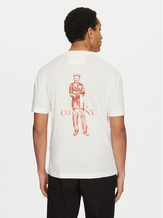 C.P. Company C.P. Company T-Shirt 18CMTS141A005100W Λευκό Regular Fit