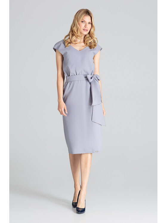 FIGL FIGL Sukienka M674 Szary Regular Fit