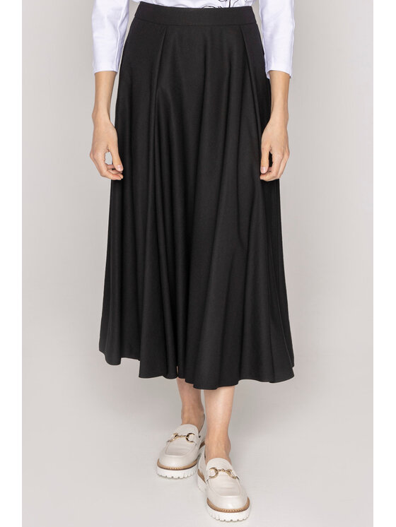 Deni Cler Milano Deni Cler Milano Spódnica midi W-DC-7006-D2-D2-90-1 Czarny Regular Fit