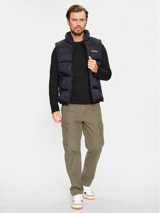Napapijri Napapijri Majica dugih rukava Salis NP0A4HN7 Crna Regular Fit