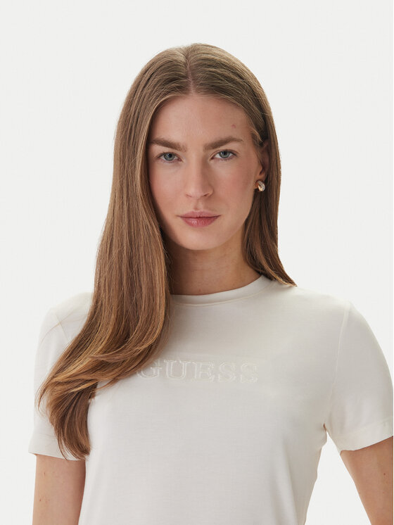 Guess Guess T-Shirt O6GI00 KBF92 Εκρού Regular Fit