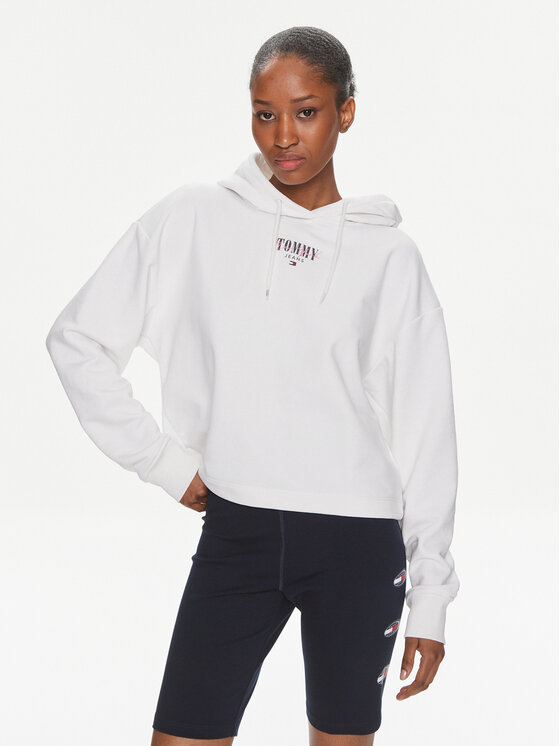 Tommy Jeans Tommy Jeans Felpa Essential Logo DW0DW17797 Bianco Relaxed Fit
