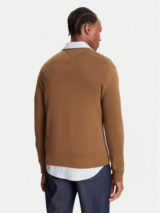 Tommy Jeans Tommy Jeans Пуловер DM0DM21787 Кафяв Regular Fit