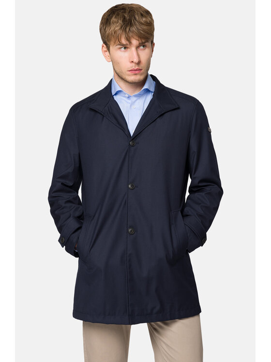 Lancerto Lancerto Płaszcz przejściowy Calvia PC131223000009 Granatowy Regular Fit