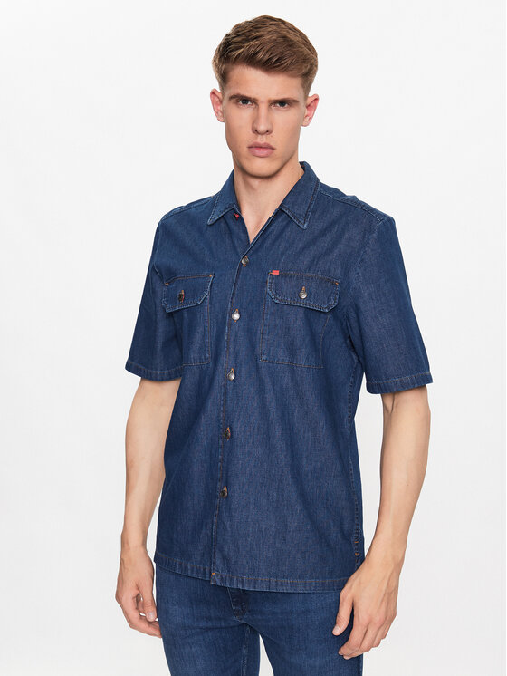 HUGO Hugo Camicia 50490764 Blu Relaxed Fit