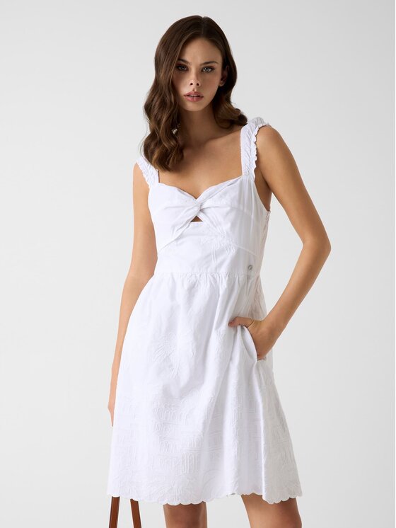 Guess Guess Sukienka codzienna 182534 Biały Classic Fit