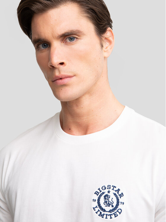 BIG STAR BIG STAR T-Shirt REAGER Biały Oversize