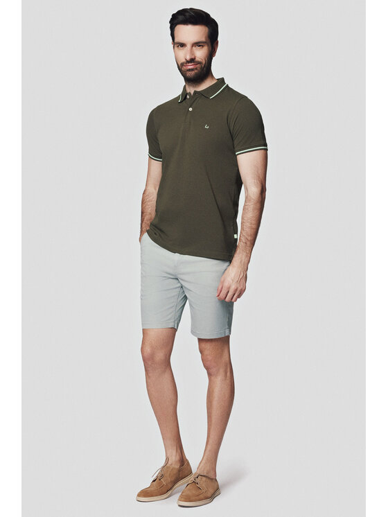 Lancerto Lancerto Szorty materiałowe Crete SZO082124000004 Zielony Regular Fit