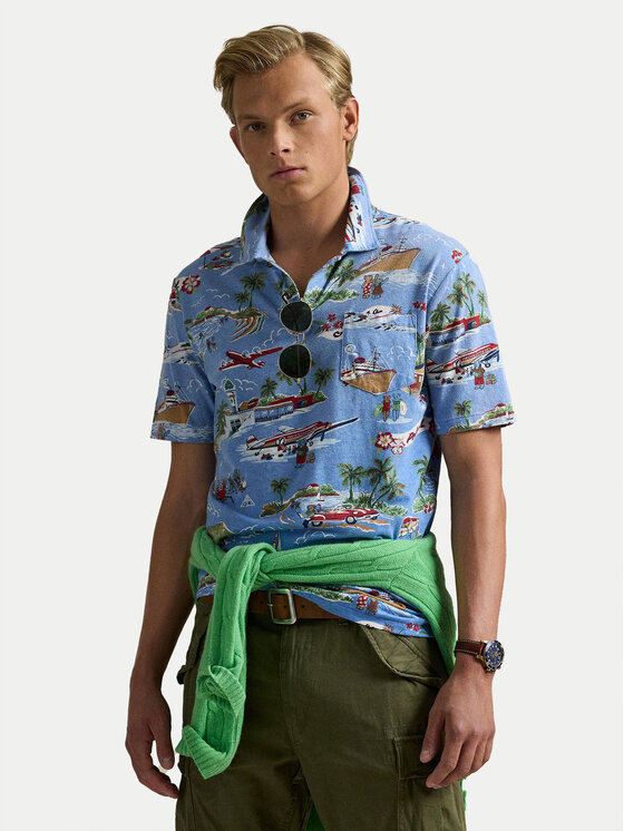 Polo Ralph Lauren Polo Ralph Lauren Polo majica 710966450001 Modra Standard Fit