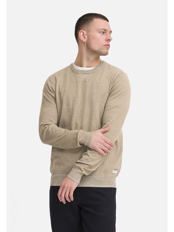 Blend Blend Sweter 20715850-161315 Beżowy Regular Fit