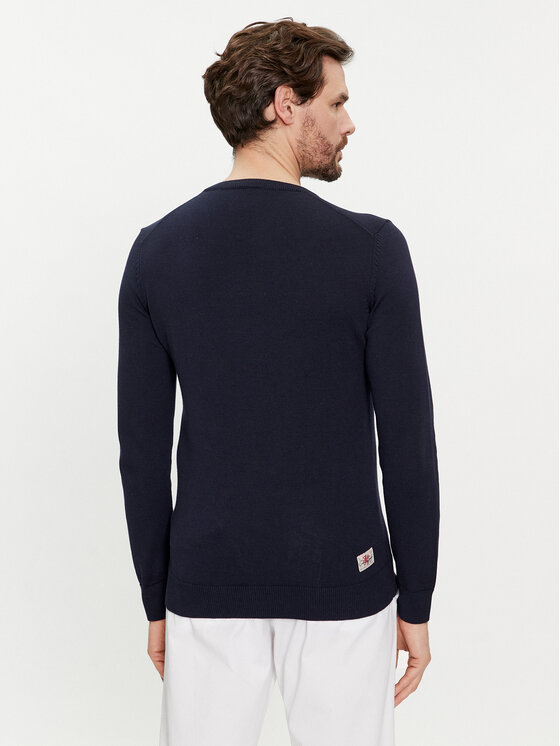 Aeronautica Militare Aeronautica Militare Sweter 241MA1488L506 Granatowy Slim Fit