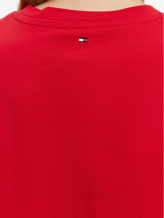 Tommy Hilfiger Tommy Hilfiger Tričko WW0WW45522 Červená Regular Fit
