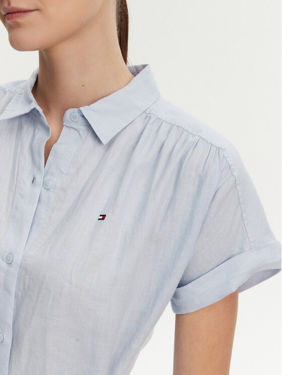 Tommy Hilfiger Tommy Hilfiger Sukienka koszulowa Ess WW0WW44653 Błękitny Regular Fit