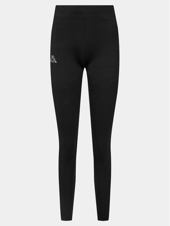 Kappa Kappa Leggings Zapri 303MJB0 Fekete Slim Fit
