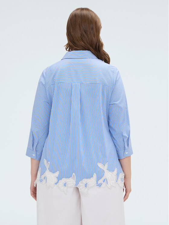 Fiorella Rubino Fiorella Rubino Camicia 5096T001510N0R4 Turchese Boxy Fit