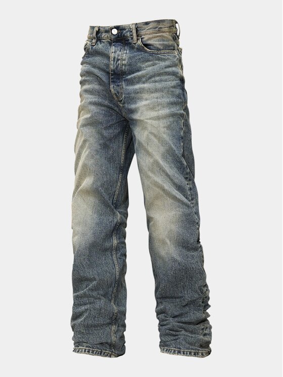MADE BY SOCIETY MADE BY SOCIETY Spodnie materiałowe Jeans VOLUME-TECH - P27206 Niebieski Basic Fit