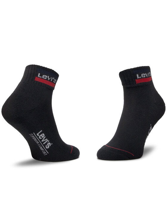 Levi's® Levi's® Set de 2 perechi de șosete medii unisex 37157-0148 Negru