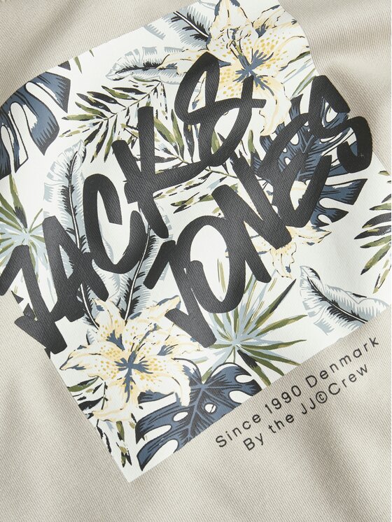Jack&Jones Junior Jack&Jones Junior Džemperis ar kapuci Hawaii 12269863 Pelēks Regular Fit