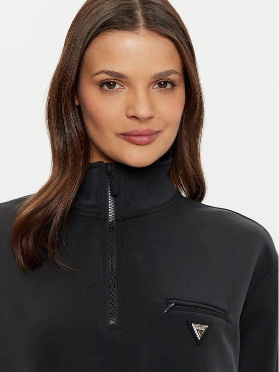 Guess Guess Μπλούζα V5RQ10 KCAY2 Μαύρο Regular Fit
