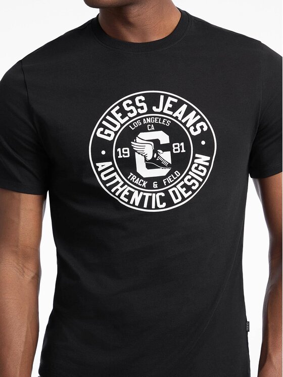 Guess Jeans Guess Jeans T-Shirt 176359 Czarny Classic Fit