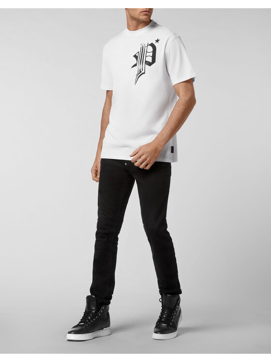 PHILIPP PLEIN PHILIPP PLEIN T-Shirt 247 Biały Regular Fit