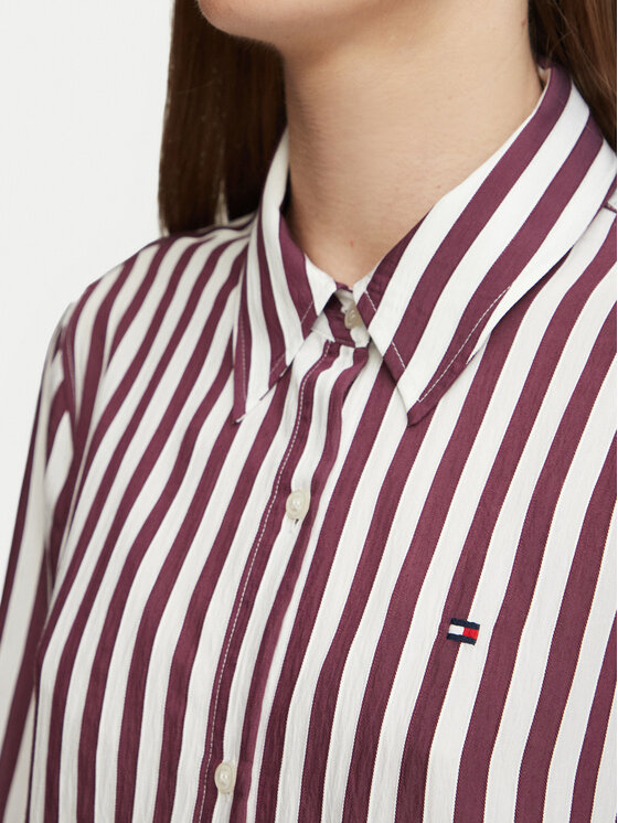 Tommy Hilfiger Tommy Hilfiger Πουκάμισο Fliud WW0WW52927 Μπορντό Regular Fit