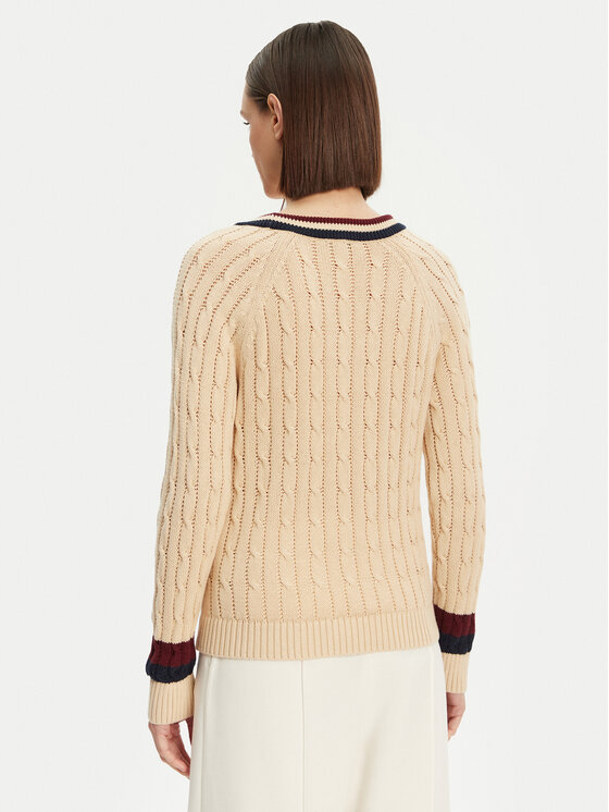 Tommy Hilfiger Tommy Hilfiger Kampsun Varsity WW0WW43972 Beež Regular Fit