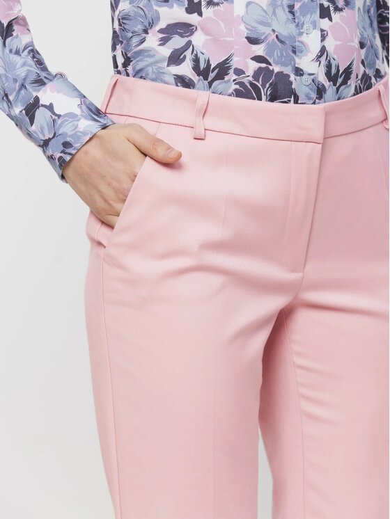 Willsoor Willsoor Spodnie materiałowe 68242 Różowy Slim Leg