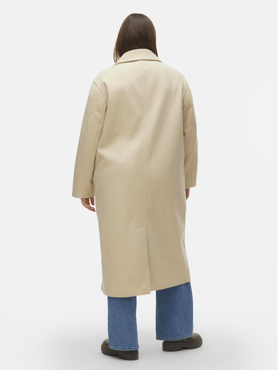 Vero Moda Curve Vero Moda Curve Παλτό μεταβατικό 10297180 Εκρού Regular Fit