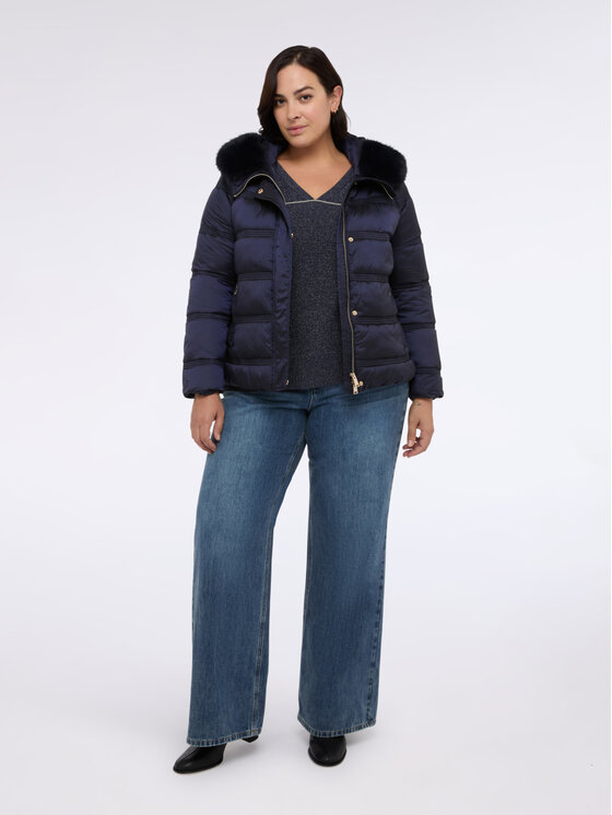 Fiorella Rubino Fiorella Rubino Giubbotto piumino F006T001423N034 Blu A-Line Fit