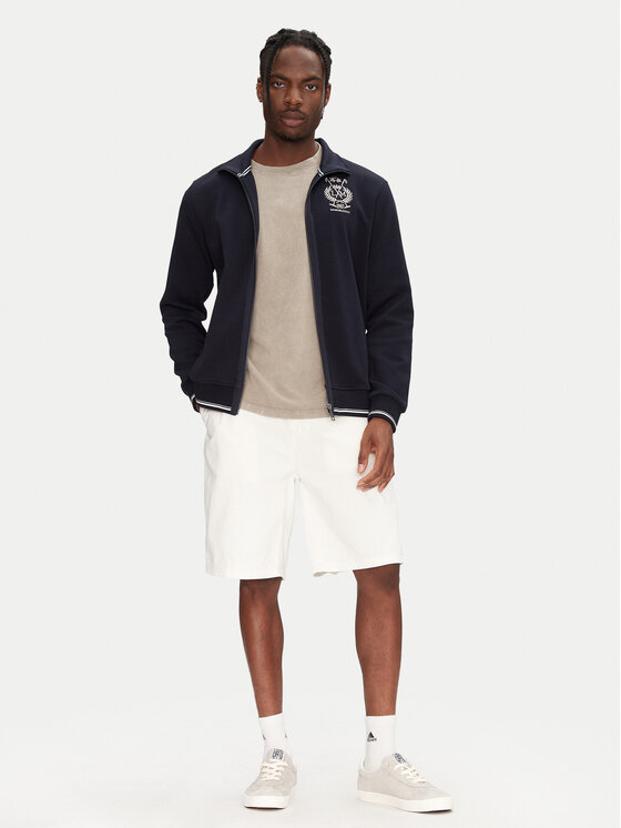 La Martina La Martina Felpa Athos MAF001 FP581 Blu scuro Regular Fit