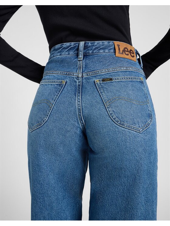 Lee Lee Jeansy RIDER LOOSE Niebieski Loose Fit