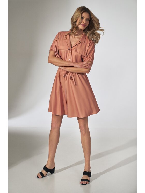 FIGL FIGLFIGL Vestito M739 Arancione Regular Fit