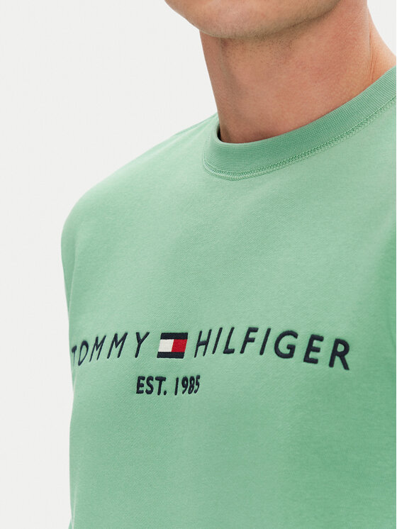 Tommy Hilfiger Tommy Hilfiger Світшот Logo MW0MW11596 Зелений Regular Fit