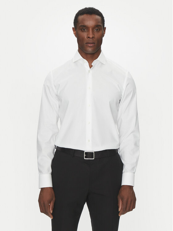 BOSS BOSS Cămașă H-HANK-spread-C1-222 50539227 Alb Slim Fit